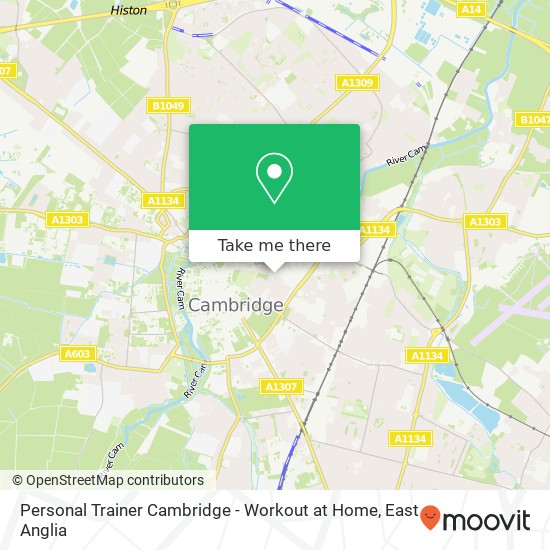 Personal Trainer Cambridge - Workout at Home, Eden Street Backway Cambridge Cambridge CB1 1 map