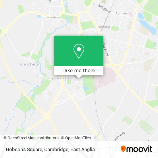 Hobson's Square, Cambridge map