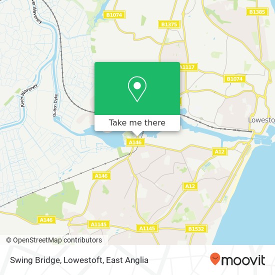Swing Bridge, Lowestoft map