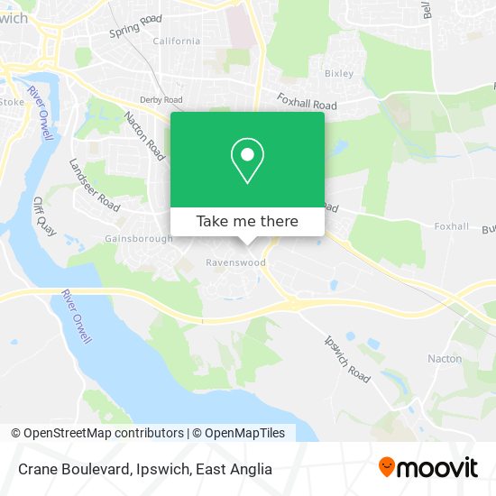 Crane Boulevard, Ipswich map