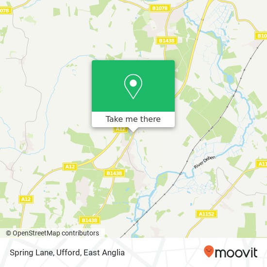 Spring Lane, Ufford map