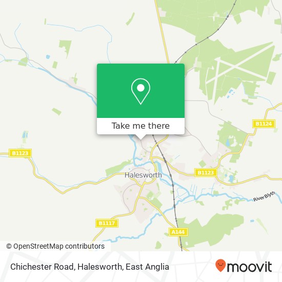 Chichester Road, Halesworth map