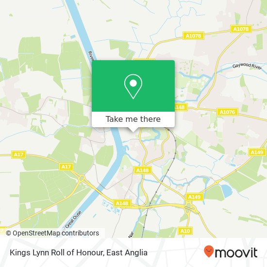 Kings Lynn Roll of Honour map