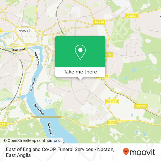 East of England Co-OP Funeral Services - Nacton, 310 Nacton Road Ipswich Ipswich IP3 9JH map