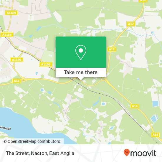 The Street, Nacton map