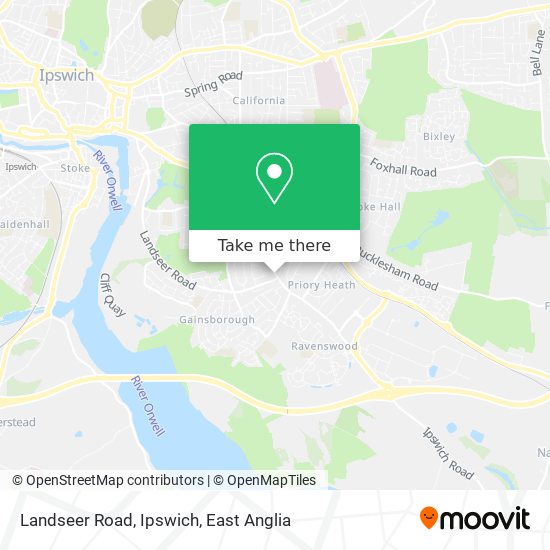 Landseer Road, Ipswich map