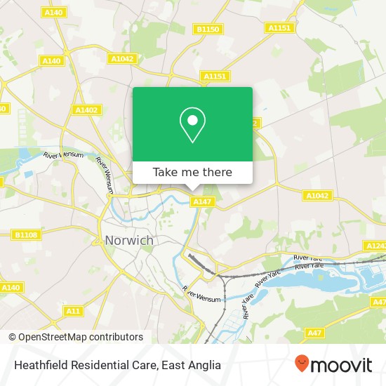 Heathfield Residential Care, Cannell Green Norwich Norwich NR3 1TT map