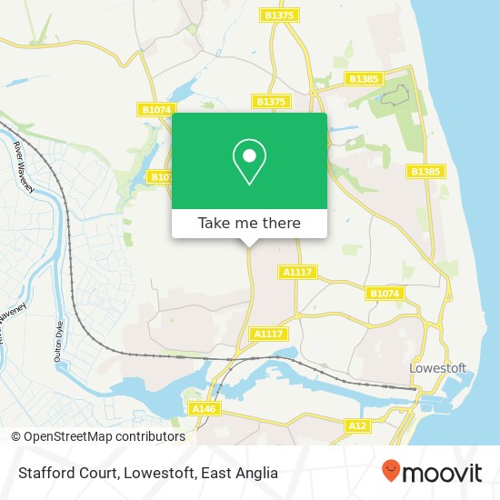 Stafford Court, Lowestoft map