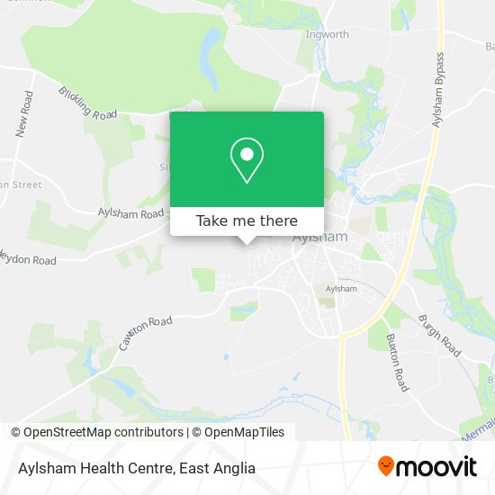 Aylsham Health Centre map