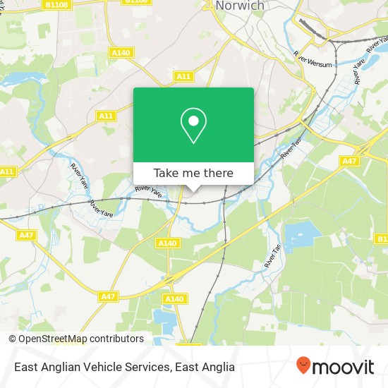 East Anglian Vehicle Services, Hall Road Norwich Norwich NR4 6 map