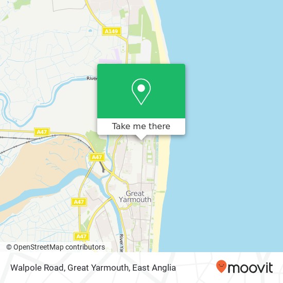 Walpole Road, Great Yarmouth map