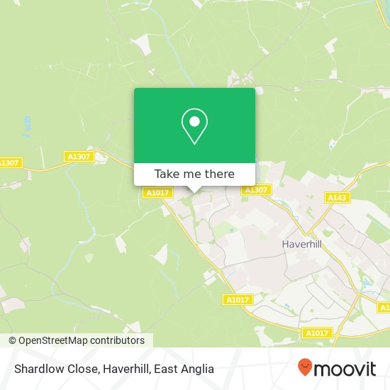 Shardlow Close, Haverhill map