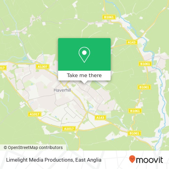 Limelight Media Productions, Deben Road Haverhill Haverhill CB9 0 map