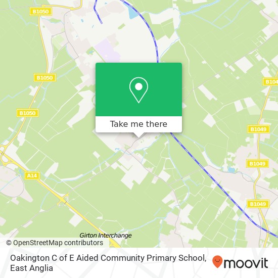 Oakington C of E Aided Community Primary School, Water Lane Oakington Cambridge CB24 3AL map