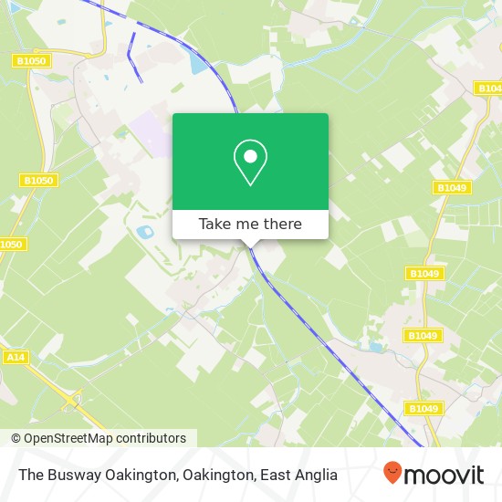 The Busway Oakington, Oakington map