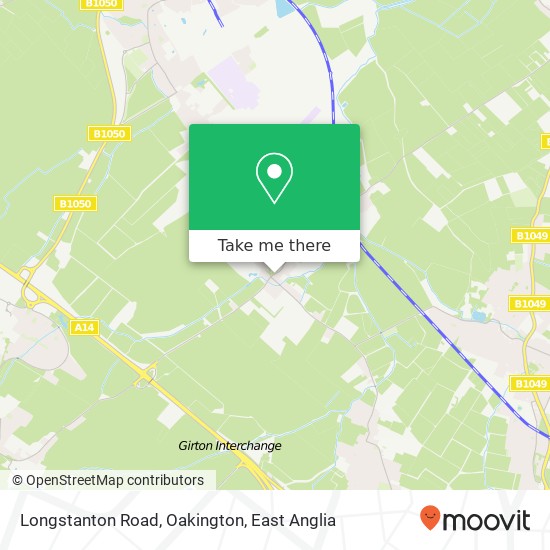 Longstanton Road, Oakington map