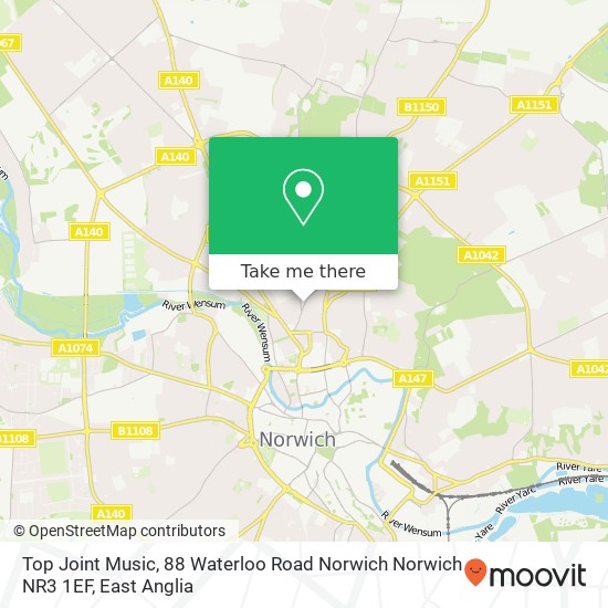 Top Joint Music, 88 Waterloo Road Norwich Norwich NR3 1EF map