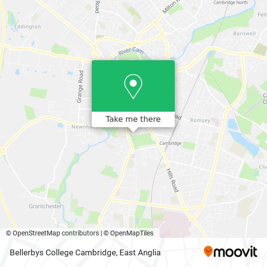 Bellerbys College Cambridge map