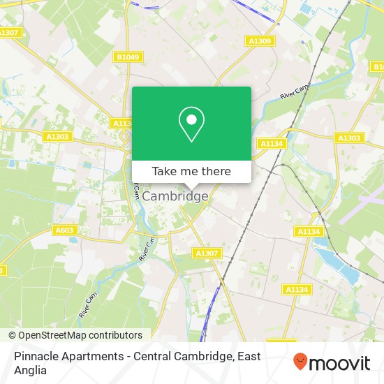 Pinnacle Apartments - Central Cambridge, 23 Parkside Cambridge Cambridge CB1 1 map