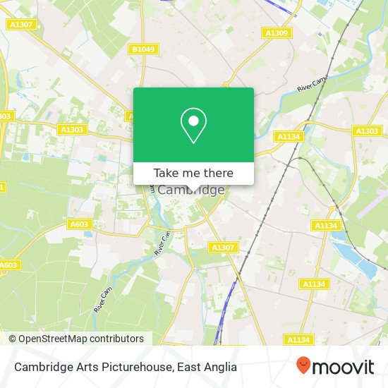 Cambridge Arts Picturehouse map