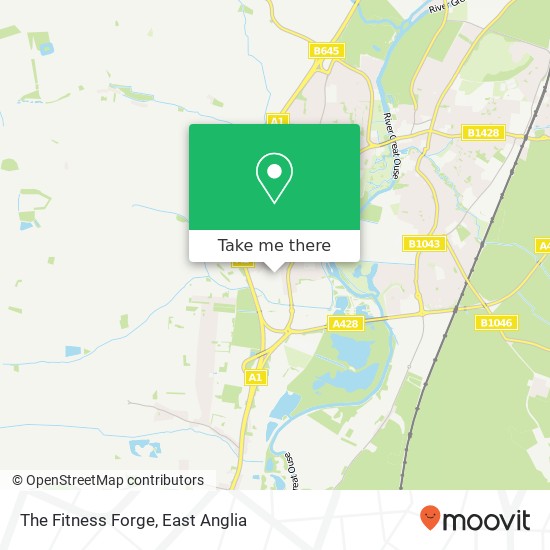 The Fitness Forge, Little End Road Eaton Socon St Neots PE19 8 map