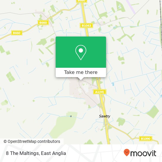 8 The Maltings, Sawtry Huntingdon map