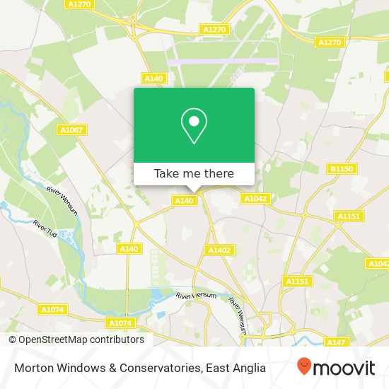 Morton Windows & Conservatories map