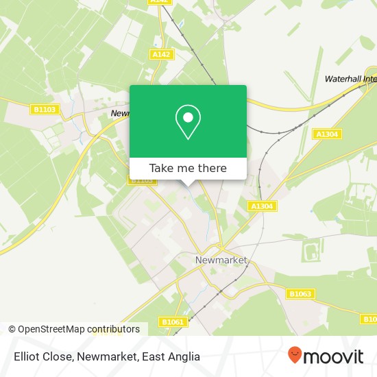 Elliot Close, Newmarket map