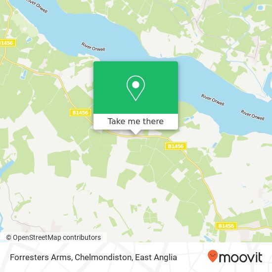 Forresters Arms, Chelmondiston map