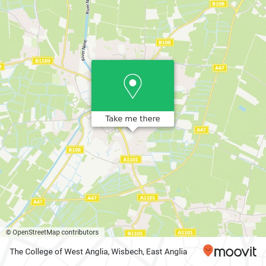 The College of West Anglia, Wisbech map