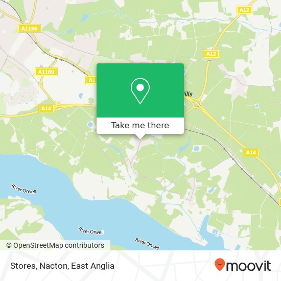 Stores, Nacton map