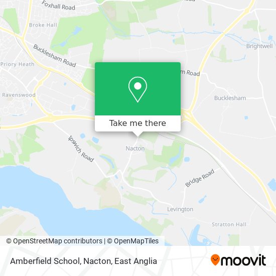 Amberfield School, Nacton map