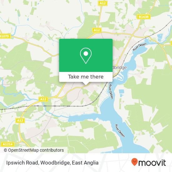 Ipswich Road, Woodbridge map