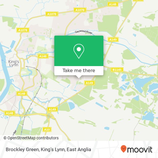 Brockley Green, King's Lynn map