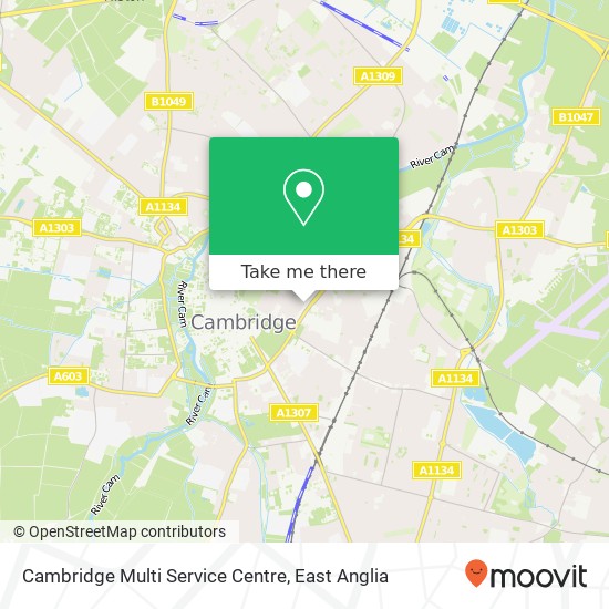 Cambridge Multi Service Centre, Adam & Eve Street Cambridge Cambridge CB1 1 map