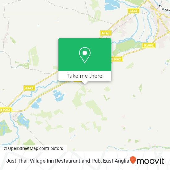 Just Thai, Village Inn Restaurant and Pub, Church Road Flixton Bungay NR35 1NU map