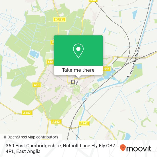 360 East Cambridgeshire, Nutholt Lane Ely Ely CB7 4PL map