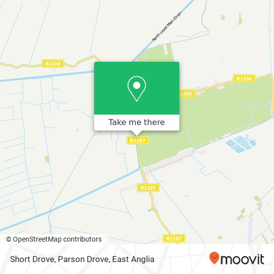 Short Drove, Parson Drove map