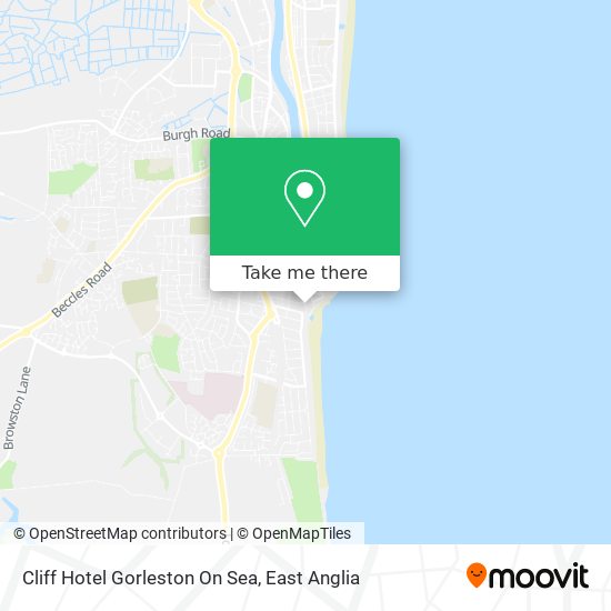 Cliff Hotel Gorleston On Sea map