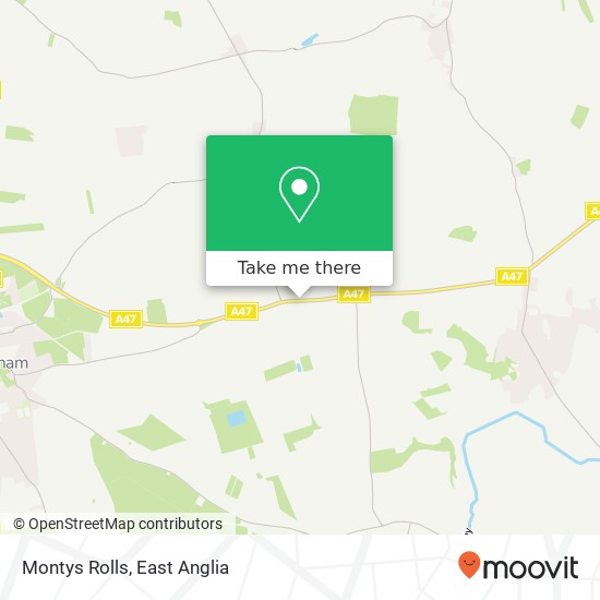 Montys Rolls, Sporle King's Lynn map
