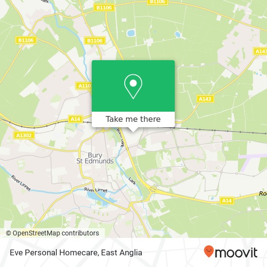 Eve Personal Homecare, 5 Eastern Way Bury St Edmunds Bury St Edmunds IP32 7AB map