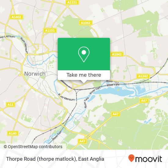 Thorpe Road (thorpe matlock), Norwich Norwich map