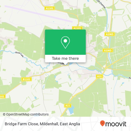 Bridge Farm Close, Mildenhall map
