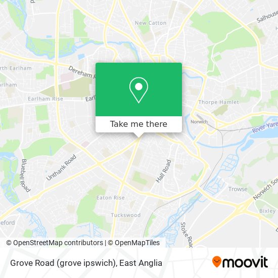 Grove Road (grove ipswich) map