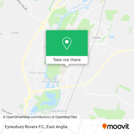 Eynesbury Rovers F.C. map