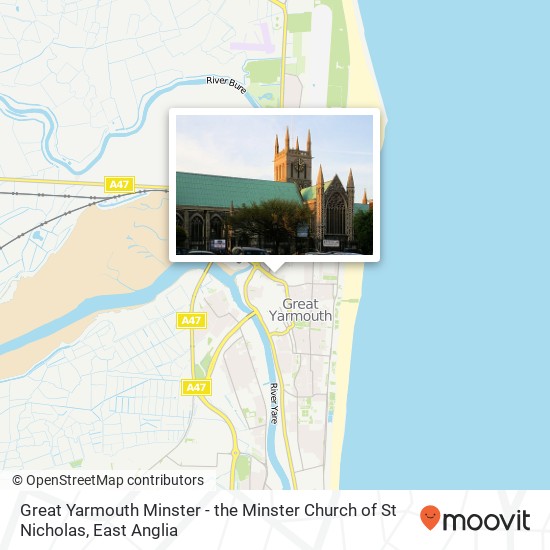 Great Yarmouth Minster - the Minster Church of St Nicholas, Church Plain Great Yarmouth Great Yarmouth NR30 1 map