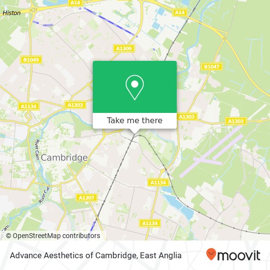 Advance Aesthetics of Cambridge, Coldhams Road Cambridge Cambridge CB1 3 map