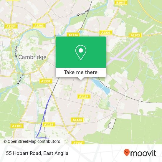 55 Hobart Road, Cambridge Cambridge map