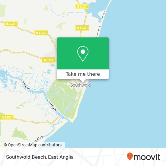 Southwold Beach map