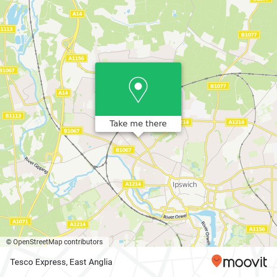 Tesco Express, Norwich Road Ipswich Ipswich IP1 4 map